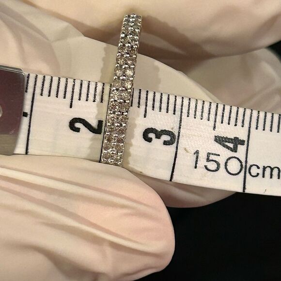 Genuine 1 Carat Natural Diamond Inside Out Hoop Earrings 14k Yellow Gold - Picture 8 of 13